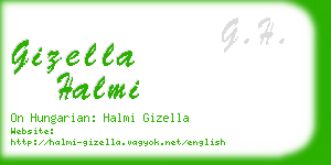 gizella halmi business card